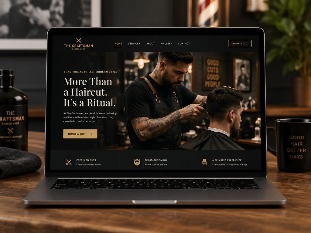The Craftsman — Barber Shop website preview