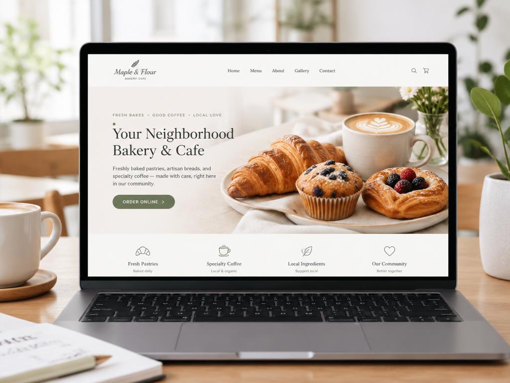 Maple & Flour — Bakery & Cafe website preview